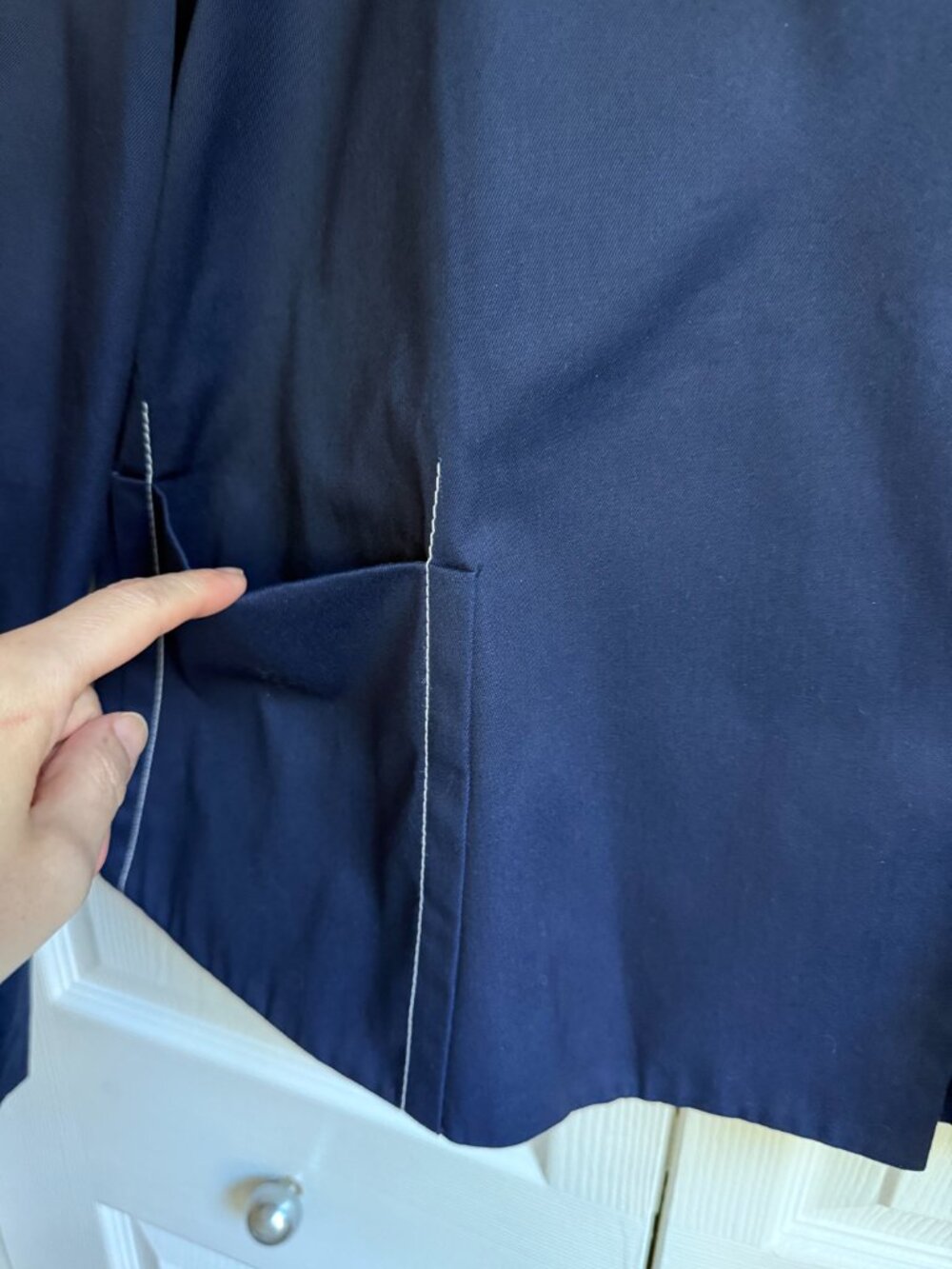Contrasting stitch jacket - Picture 5 of 10